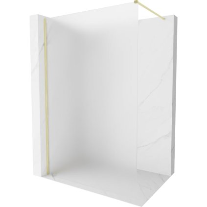 Mexen, Mexen Kioto-X sprchová stěna 80 x 200 cm, matná 10 mm, broušené zlato - 800-080-101-55-30-X