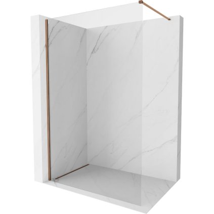 Mexen, Mexen Kioto-X sprchová stěna 90 x 200 cm, průhledná 10 mm, růžové zlato - 800-090-101-60-00-X