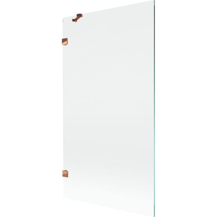Mexen, Mexen Lunar 1-křídlová vanová zástěna 100 x 150 cm, transparentní, růžové zlato - 897-100-000-60-00