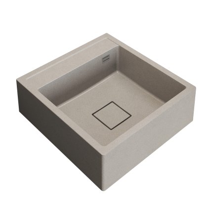 Gamma Farmerski, 1-komorový granitový dřez 600x630x210 mm, béžová, GMA-ZLE000207