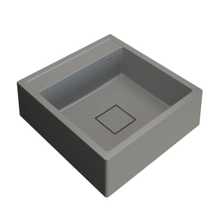 Gamma Farmerski, 1-komorový granitový dřez 600x630x210 mm, šedá, GMA-ZLE000212