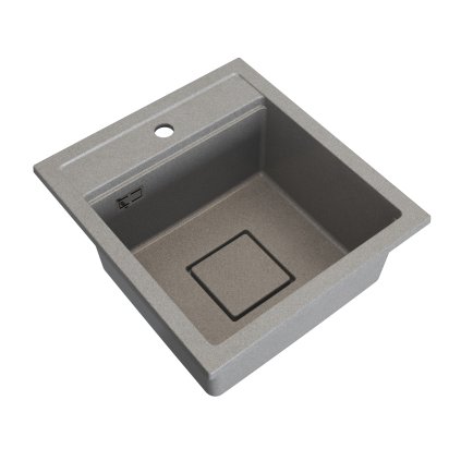 Gamma Quadro 4550, 1-komorový granitový dřez 450x495x220 mm, béžová, GMA-ZLE000219
