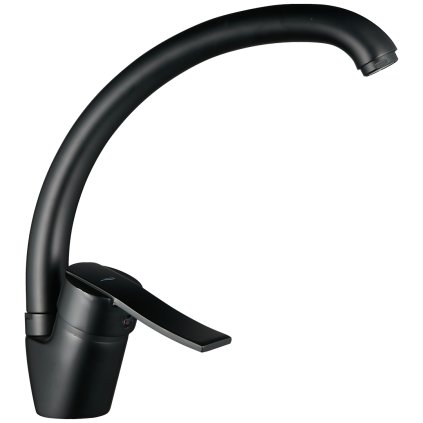 Kuchinox Madera, vysoká dřezová baterie h-246 s výtokem ve tvaru F, černá matná, LAV-BQM_B67D