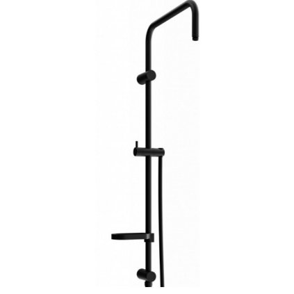 Mexen X sprchový sloup, sprchová hadice 150cm, mýdlenka, černá, 79391-70