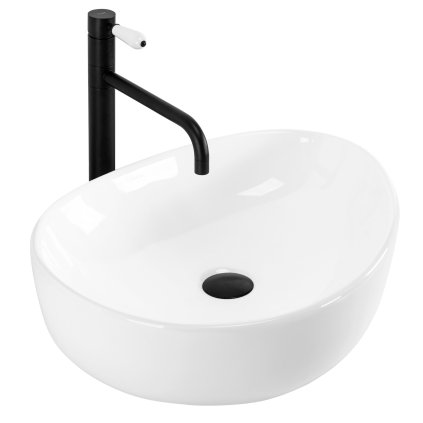 Rea Vanila, umyvadlo na desku 510x400x130 mm, bílá lesklá, REA-U8422