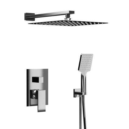 Sapho, CUBEMIX podomítková sprchová souprava s pákovou baterií, 2 výstupy, chrom, CM042-01