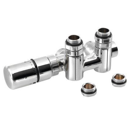 Sapho, TWIN COMBI termostatická připojovací souprava ventil pro středové připojení, levá, chrom, CP5012S