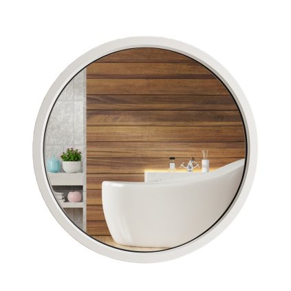 Tutumi, kulaté LED zrcadlo 60cm BL807, černá-bílá, HOM-06910