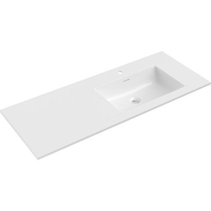 Mexen Otis, umyvadlo na zapuštění 121 x 46,5 cm, pravé, bílá lesklá, 25181200P