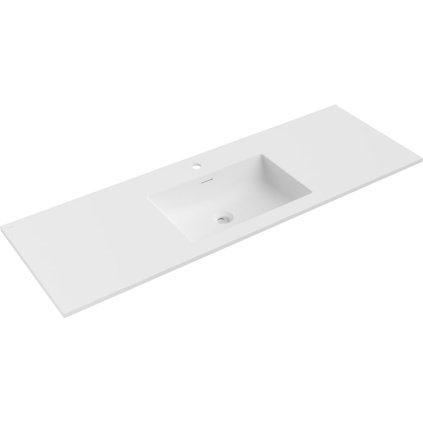 Mexen Otis, umyvadlo na zapuštění 141 x 46,5 cm, bílá matná, 25181401
