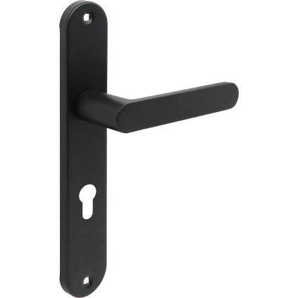 Kuchinox Malaga, klika na dveře na dlouhém kování pro cylindrickou vložku PZ, černá matná, LAV-KMG_912A