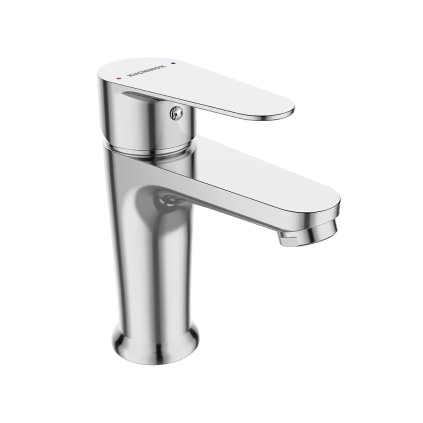 Kuchinox Fresno, umyvadlová baterie s odtokovou zátkou h-140, chromová, LAV-BQF_022D