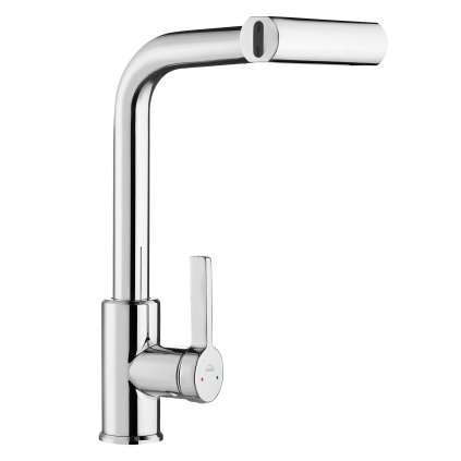 Invena Nelia, vysoká dřezová baterie, 4-funkční výtok, chromová, INV-BZ-34-001-A