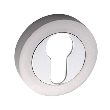 Kuchinox, rozeta ke kličce s otvorem pro cylindrickou vložku, satén, LAV-LO1_102S