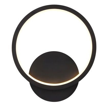 Toolight, LED nástěnné svítidlo 20cm, 10W, 3000K, LHJ081-W, černá matná, OSW-50060