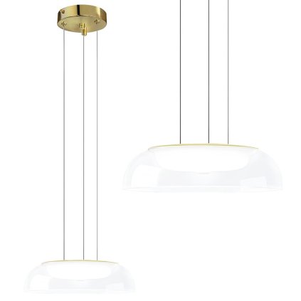 Toolight, LED závěsné svítidlo 28x28cm, 12W, 4000K, APP1691-1PC, zlatá lesklá, OSW-04334
