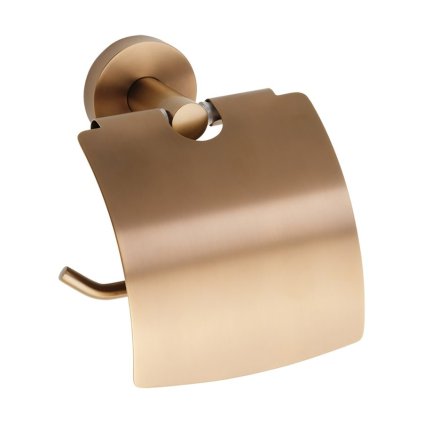 Sapho, X-ROUND COPPER držák toaletního papíru, s krytem, měď mat, XR732PG