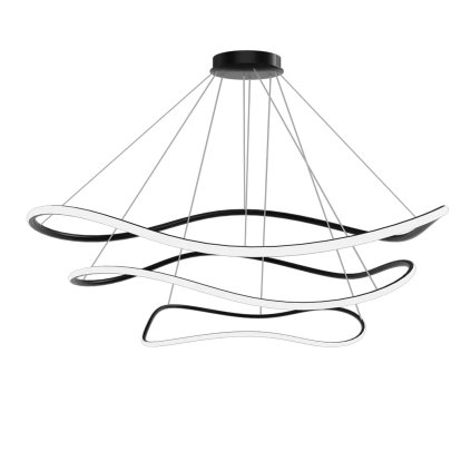 Toolight, LED závěsná lampa 40/60/80cm, 82W, 3000K, LHJ016-CP3, černá matná, OSW-50006
