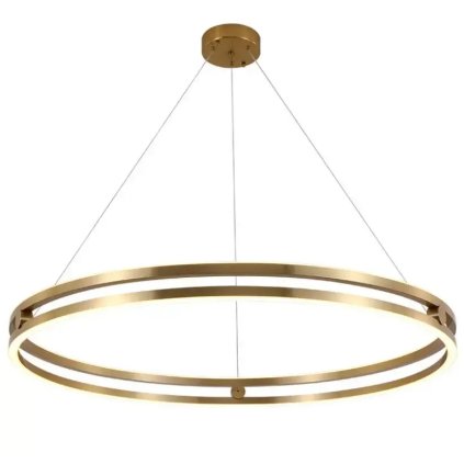 Toolight, LED závěsné svítidlo 60cm, 76W, 3000K, LHJ015-CP, zlatá, OSW-60009