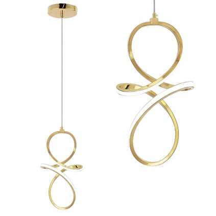 Toolight, LED závěsné svítidlo, 17W, 3000K, LHJ091-1CP, zlatá, OSW-50040