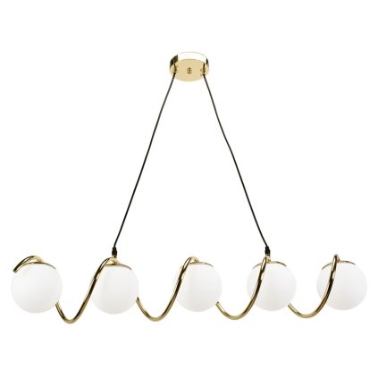 Toolight, závěsné světidlo 95cm, 5xE14, APP1780-5CP, zlatá lesklá, OSW-06066