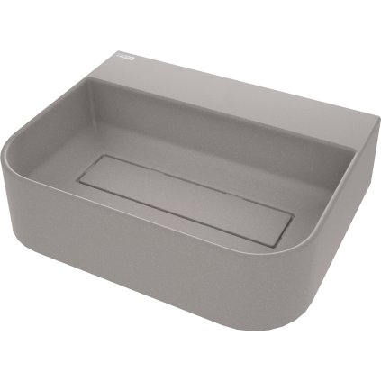 Deante Arnika, granitové umyvadlo na desku 505x405x135 mm, šedá metalíza, DEA-CQA_SU5S