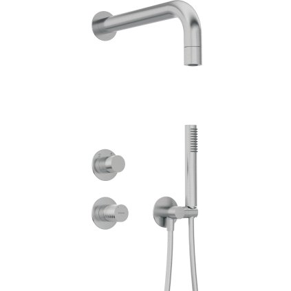 Deante Silia Hexa, podomítková sprchová souprava, broušená ocel, DEA-NHS_F9XK