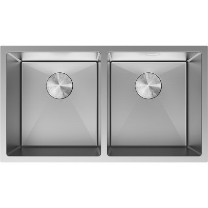 Mexen Binox, 2-komorový nerezový dřez 800 x 450 mm, broušená ocel, 6421802000-01