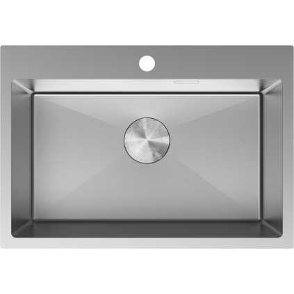 Mexen Solix, 1-komorový nerezový dřez 650 x 450 mm, broušená ocel, 6403651000-01