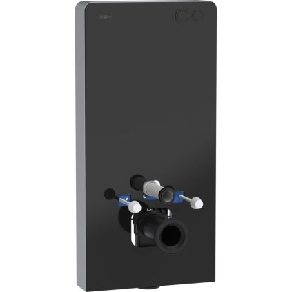 Mexen Tex Air G, nadomítkový rám s pneumatickým ovládáním pro WC, černé sklo, 61150A-70