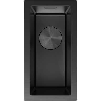 Mexen Trixo, 1-komorový nerezový dřez 230 x 440 mm, černá, 6411221000-70