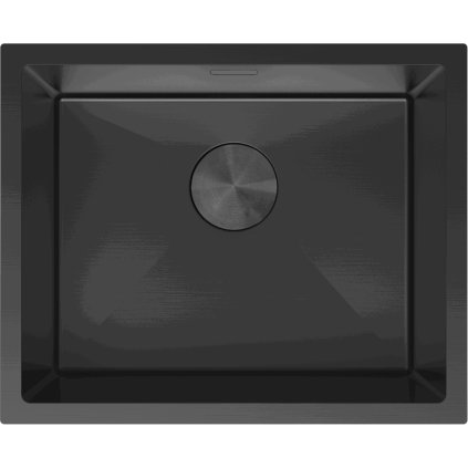 Mexen Trixo, 1-komorový nerezový dřez 540 x 440 mm, černá, 6414541000-70