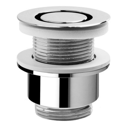 Omp Tea, Umyvadlová výpusť 5/4", neuzavíratelná, tl.30-45mm, design krytka, chrom, 147.545.5
