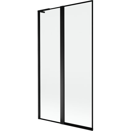 Mexen Mist L, 2-křídlová vanová zástěna, levá 100 x 150 cm, černý rám, černá - 8A9L-100-011-70-70-L