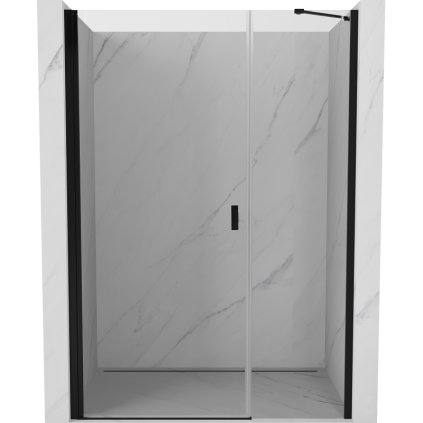 Mexen Mist-B, 1-křídlé sprchové dveře 120 cm, čiré sklo, černý profil, 8A2-120-001-70-00