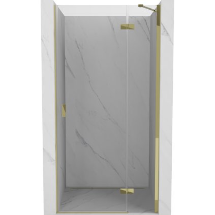 Mexen Mist-H, 1-křídlé sprchové dveře pravé 110 cm, čiré sklo, zlatý lesklý profil, 8A5-110-000-50-00-P