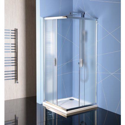 Polysan, EASY LINE čtvercová sprchová zástěna 900x900mm, sklo BRICK, EL5138