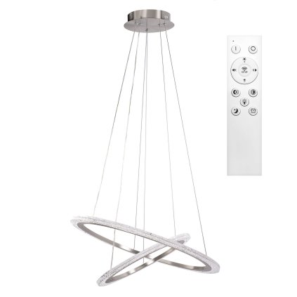 Toolight, LED závěsné osvětlení 60cm, 38W, 3500lm + dálkové ovládání, LHJ045-CP2, broušená ocel, OSW-50050