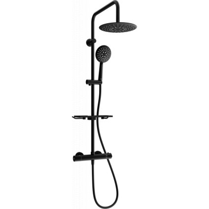 Mexen KT67 sprchový set s termostatickou baterií Kai, černá, 771506793-70