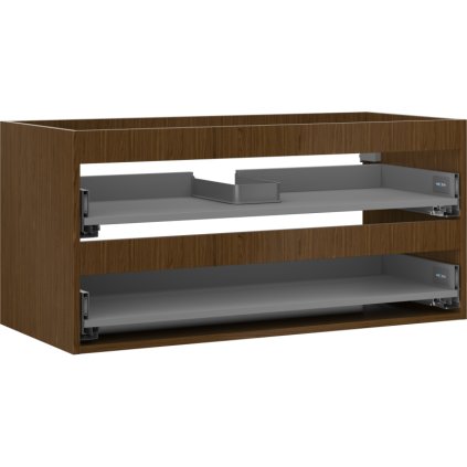 Mexen Box-A, závěsná skříňka 100 cm, 2 zásuvky, ořech, 91AX0-1000-470-2-86