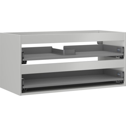 Mexen Box-A, závěsná skříňka 100 cm, 2 zásuvky, šedá matná, 91AX0-1000-470-2-62