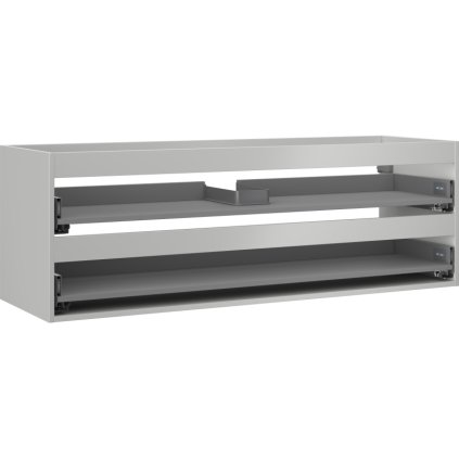 Mexen Box-A, závěsná skříňka 140 cm, 2 zásuvky, matná šedá, 91AX0-1400-470-2-62