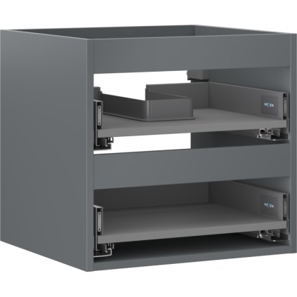 Mexen Box-A, závěsná skříňka 50 cm, 2 zásuvky, grafitová matná, 91AX0-0500-470-2-66