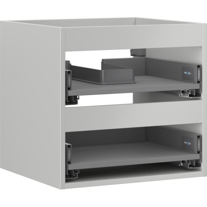 Mexen Box-A, závěsná skříňka 50 cm, 2 zásuvky, matná šedá, 91AX0-0500-470-2-62