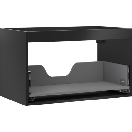 Mexen Box-A, závěsná skříňka 80 cm, 1 zásuvka, černá matná, 91AX0-0800-470-1-71