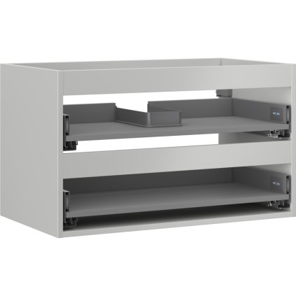 Mexen Box-A, závěsná skříňka 80 cm, 2 zásuvky, matná šedá, 91AX0-0800-470-2-62