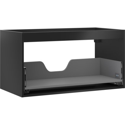 Mexen Box-A, závěsná skříňka 90 cm, 1 zásuvka, černá matná, 91AX0-0900-470-1-71