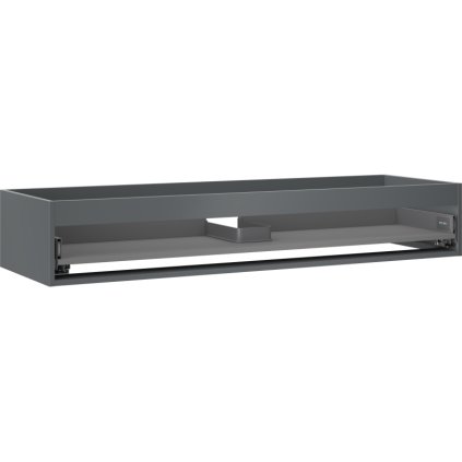 Mexen Box-A, závěsná skříňka, 140 cm, 1 zásuvka, grafitová matná, 91AX0-1400-235-1-66