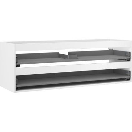 Mexen Box-A, závěsná skříňka, 140 cm, 2 zásuvky, bílá matná, 91AX0-1400-470-2-01