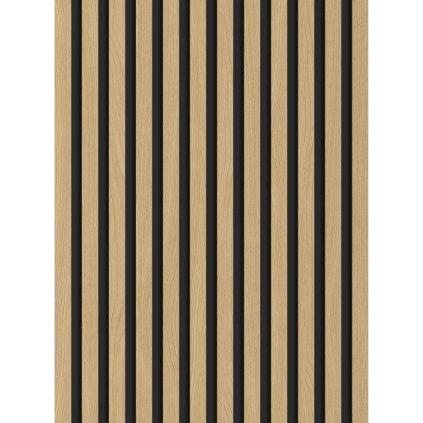 Mexen Lam-B, akustické stěnové lamely 275 × 30 cm, HDF deska 4 mm, technická dýha, dub zlatavý, 275307-3015-003